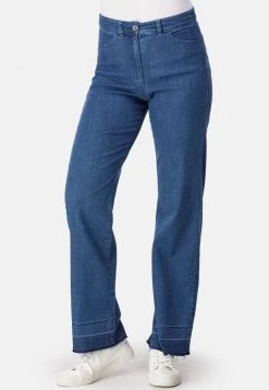 HELMIDGE Jean Droit Blau Femme 10 HELMIDGE Jean Droit Blau Femme -HELMIDGE Soldes Boutique 05d3c72d1a784f60aff81f3cbff7cd32
