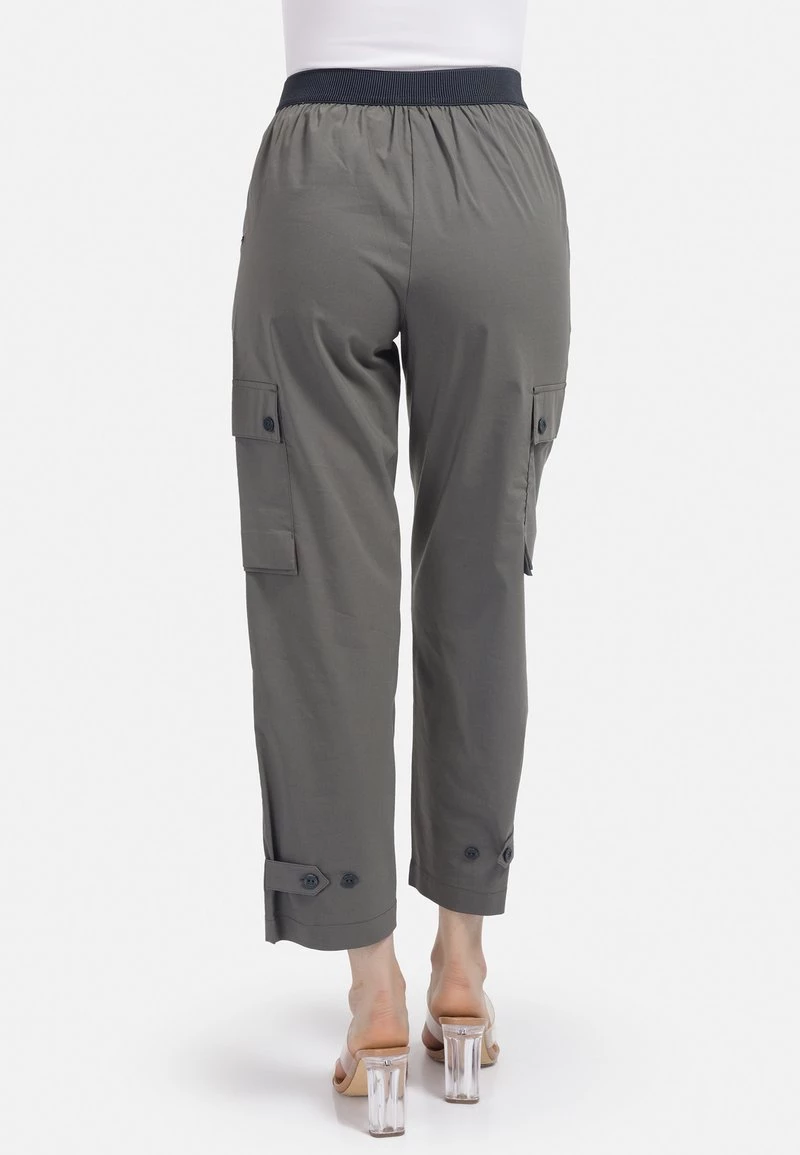 HELMIDGE ELASTISCHEN BUND Pantalon Cargo Khaki Femme 4 HELMIDGE ELASTISCHEN BUND Pantalon Cargo Khaki Femme – Image 2