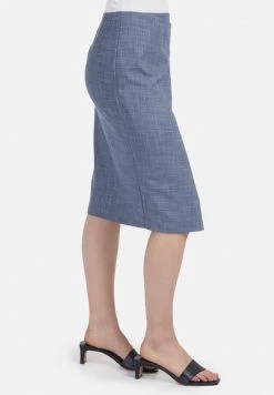 HELMIDGE Jupe Portefeuille Grau Blau Femme -HELMIDGE Soldes Boutique 07972692e60443c7be432affd59adf4c