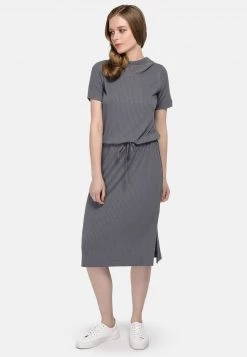 HELMIDGE Femme Robe Pull Dunkel Grau