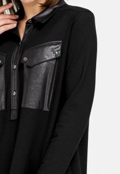 HELMIDGE Femme Robe Chemise Schwarz -HELMIDGE Soldes Boutique 0beee5cc78ad420ba7c556231e60977a