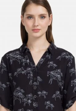 HELMIDGE Robe Chemise Schwarz Femme -HELMIDGE Soldes Boutique 1316844a540b458db508dcaf532600aa