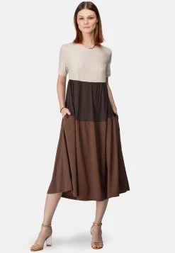 HELMIDGE Femme Robe Longue Braun