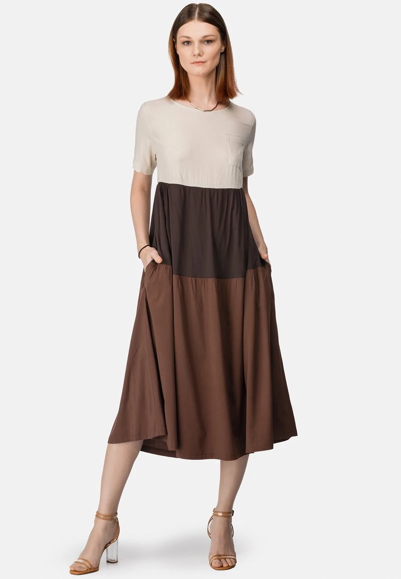 HELMIDGE Femme Robe Longue Braun 3 HELMIDGE Femme Robe Longue Braun