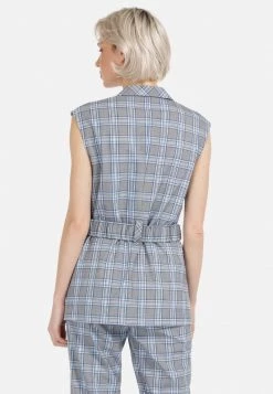 HELMIDGE Veste Sans Manches Grau Hellblau Femme -HELMIDGE Soldes Boutique 1d22c18cca734fdfbde68f8c525134ee