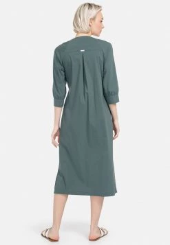 HELMIDGE Femme Robe Chemise Dunkel Grun -HELMIDGE Soldes Boutique 1d45ea6241704296b55ba3b130e10903