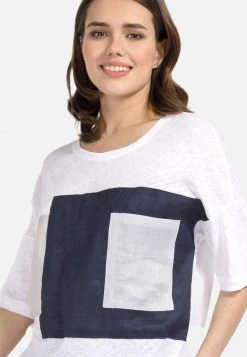 HELMIDGE T Shirt Imprimé Weiss Femme -HELMIDGE Soldes Boutique 1daa28736783494ca83182f2560883a4