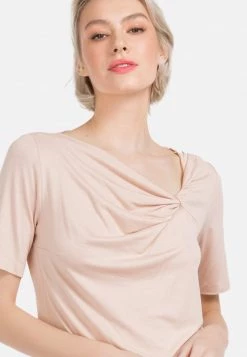 HELMIDGE Femme KNOTEN AUSSCHNITT Blouse Pulver -HELMIDGE Soldes Boutique 1e160e2666ca4cf6b9704739d34c5fb4