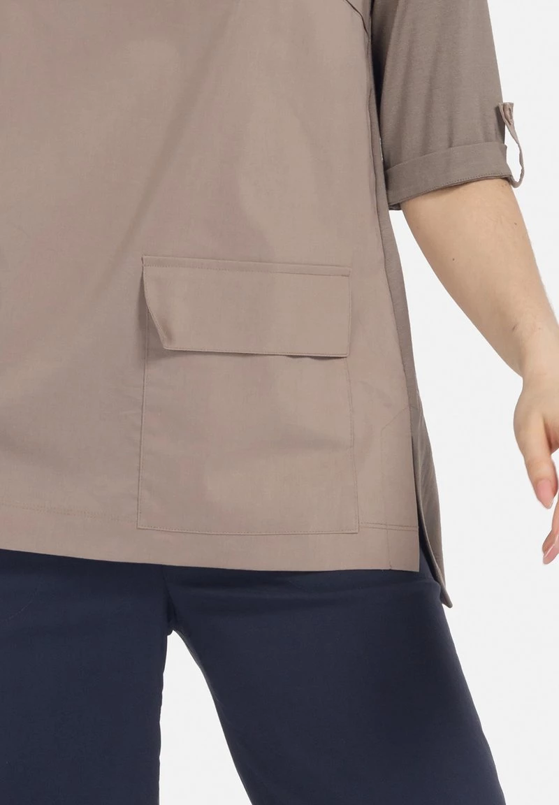 HELMIDGE Femme Blouse Beige 7 HELMIDGE Femme Blouse Beige – Image 5