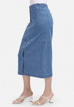 HELMIDGE Jupe Crayon Blau Femme -HELMIDGE Soldes Boutique 23f3995515d54e7ca2d1e6b195a650c6