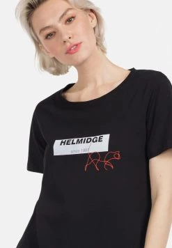 HELMIDGE Femme T Shirt Imprimé Schwarz -HELMIDGE Soldes Boutique 2487ff39708e4cf7877eb49feb9f9215