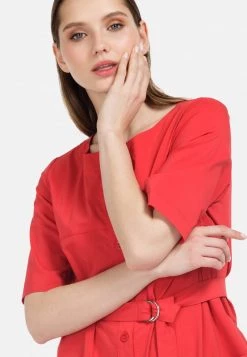 HELMIDGE Femme STIL Robe Chemise Rot -HELMIDGE Soldes Boutique 25548449761c4a6fa140d206a3acbb19