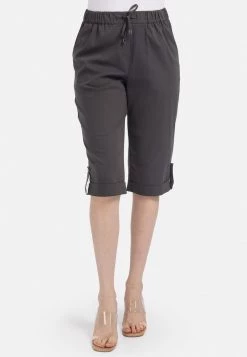 HELMIDGE Short Dunkel Khaki Femme