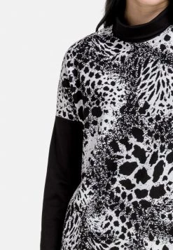 HELMIDGE T Shirt à Manches Longues Schwarz Weiss Femme -HELMIDGE Soldes Boutique 2767bf7e8b864f45989ab7039e264abe