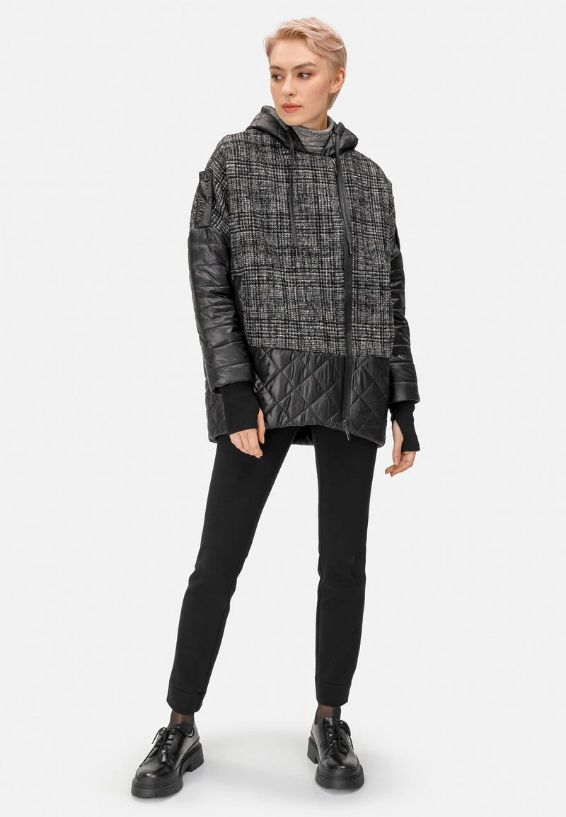 HELMIDGE KURZEJACKE KURZEJACKE Veste D'hiver Schwarz Grau Femme 3 HELMIDGE KURZEJACKE KURZEJACKE Veste D'hiver Schwarz Grau Femme