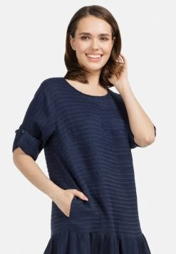 HELMIDGE Robe De Jour Dunkel Blau Femme -HELMIDGE Soldes Boutique 2d2db8c542434c83bd97ec344b993283