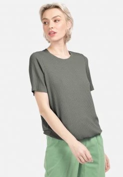 HELMIDGE Femme T Shirt Imprimé Khaki -HELMIDGE Soldes Boutique 32ddf277d7744cc9b8a4ec750be3b3c9