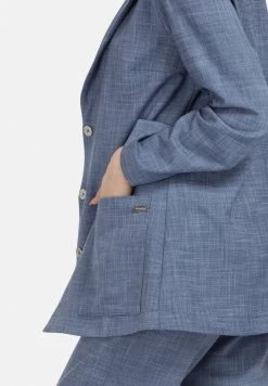 HELMIDGE Blazer Grau Blau Femme -HELMIDGE Soldes Boutique 3394c05f5b8a4cc0b887cd88da4bd541