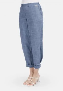 HELMIDGE Pantalon Classique Grau Blau Femme -HELMIDGE Soldes Boutique 3480c9ba1fd74bb3aea2fd90a2a05399