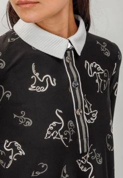 HELMIDGE Femme Robe Chemise Schwarz -HELMIDGE Soldes Boutique 3578a7bfef1a4c6e91cab8a1e54fc18c