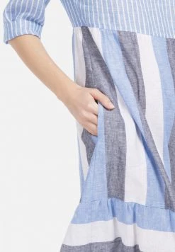 HELMIDGE Robe De Jour Weiss Hellblau Femme -HELMIDGE Soldes Boutique 35f667a8291d4eb097c548e257ba2122