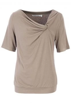 HELMIDGE Femme KNOTEN AUSSCHNITT Blouse Beige -HELMIDGE Soldes Boutique 38111266b7444505a05b763d4dd7c1c4