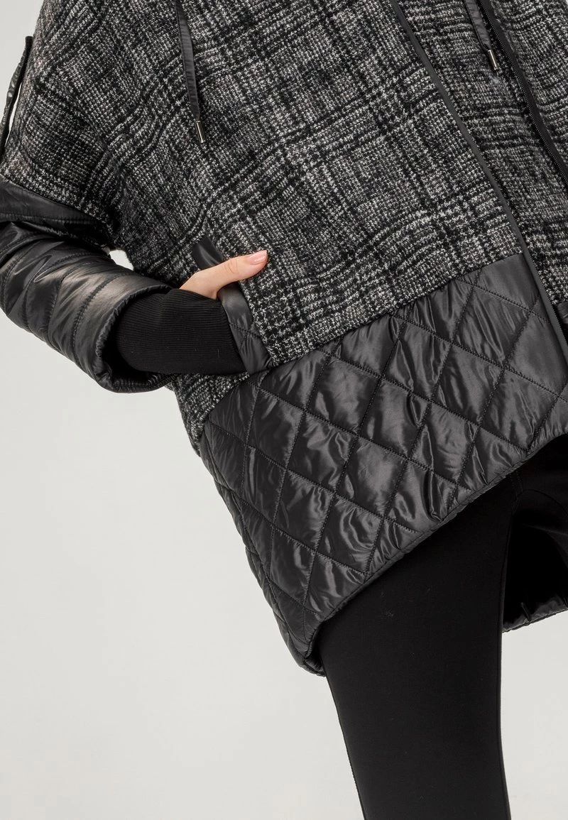 HELMIDGE KURZEJACKE KURZEJACKE Veste D'hiver Schwarz Grau Femme 6 HELMIDGE KURZEJACKE KURZEJACKE Veste D'hiver Schwarz Grau Femme – Image 4