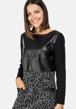 HELMIDGE Femme A LINIEN Robe De Jour Schwarz 10 HELMIDGE Femme A LINIEN Robe De Jour Schwarz -HELMIDGE Soldes Boutique 3888aa64cbe14edb98412a0891a31c11