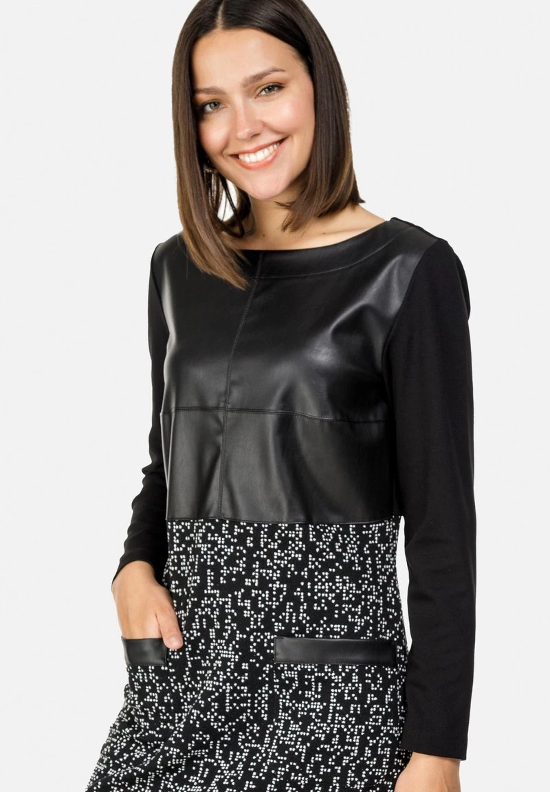 HELMIDGE Femme A LINIEN Robe De Jour Schwarz 5 HELMIDGE Femme A LINIEN Robe De Jour Schwarz – Image 3