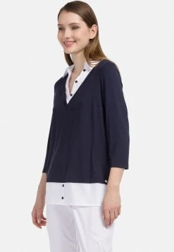 HELMIDGE Femme KRAGEN Blouse Blue