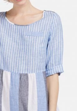 HELMIDGE Robe De Jour Weiss Hellblau Femme -HELMIDGE Soldes Boutique 3a3a7759d3634acbbee6308292c2fde2