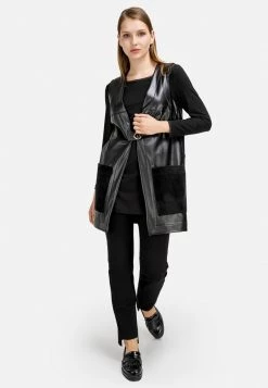 HELMIDGE Femme Veste Sans Manches Black -HELMIDGE Soldes Boutique 3d433a9826934145ac9a0ab468929404