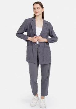 HELMIDGE Femme Manteau Court Dunkel Grau