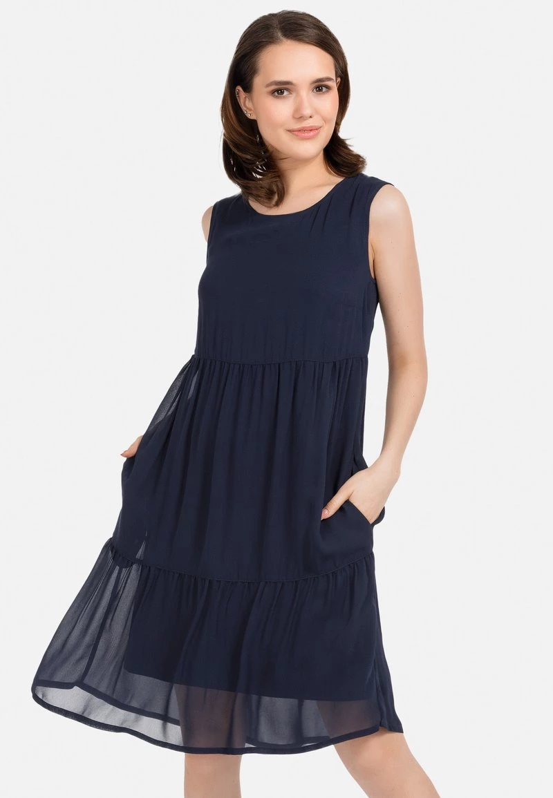 HELMIDGE Femme Robe De Jour Dunkel Blau 3 HELMIDGE Femme Robe De Jour Dunkel Blau