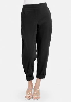 HELMIDGE Femme Pantalon Classique Schwarz
