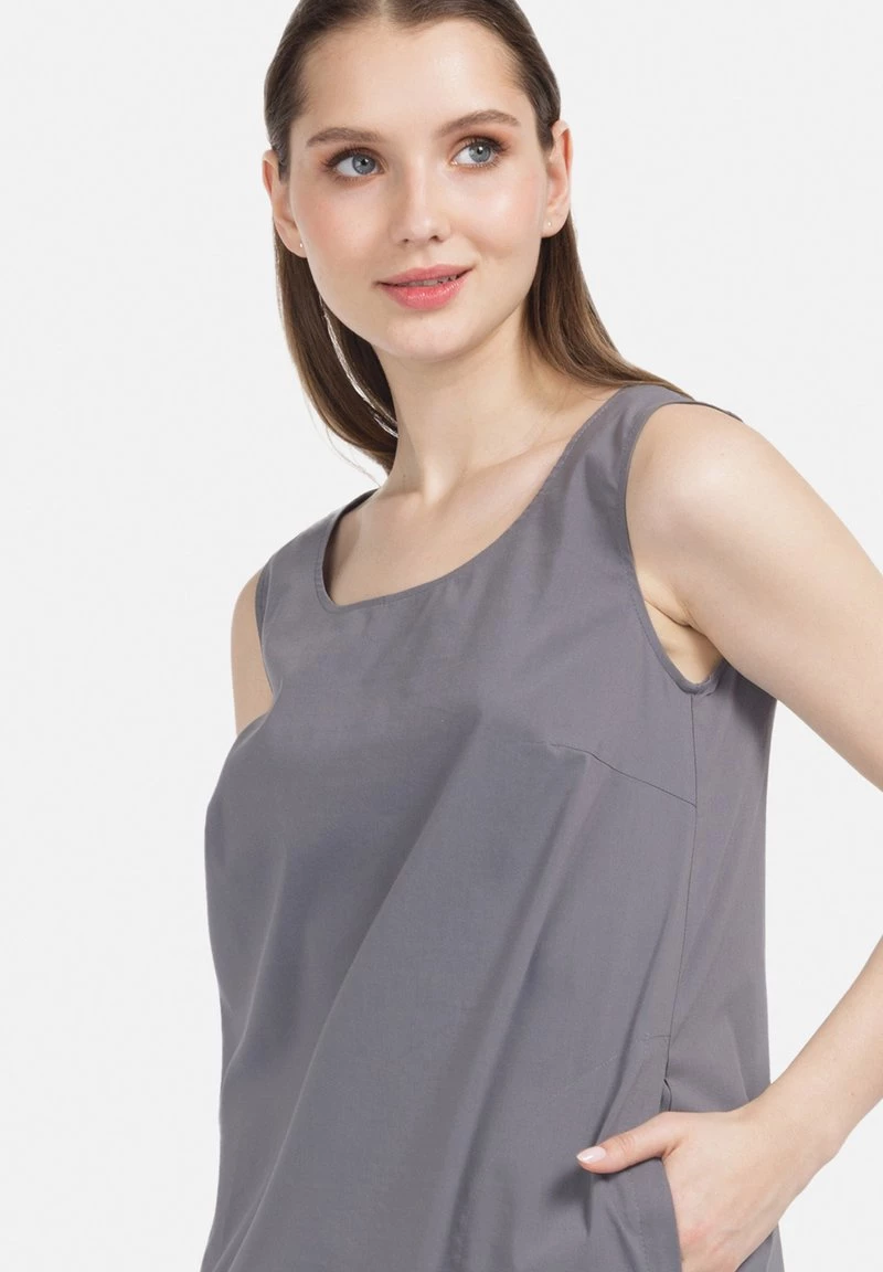 HELMIDGE Femme OHNE ÄRMEL Robe De Jour Dunkel Grau 6 HELMIDGE Femme OHNE ÄRMEL Robe De Jour Dunkel Grau – Image 4