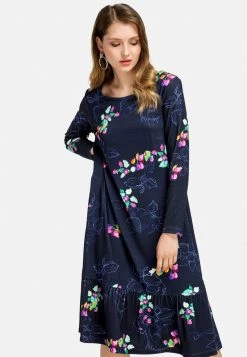 HELMIDGE Femme Robe De Jour Dunkel Blau