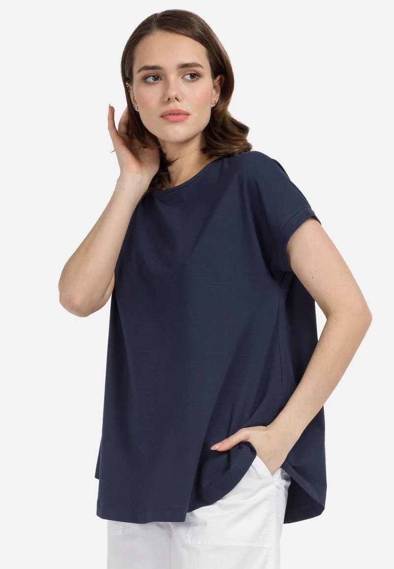 HELMIDGE Femme T Shirt Basique Blau 3 HELMIDGE Femme T Shirt Basique Blau