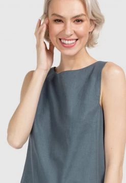 HELMIDGE Femme Robe De Jour Dunkel Grun -HELMIDGE Soldes Boutique 4f831defdbb24436a8d60df54bbb7c54