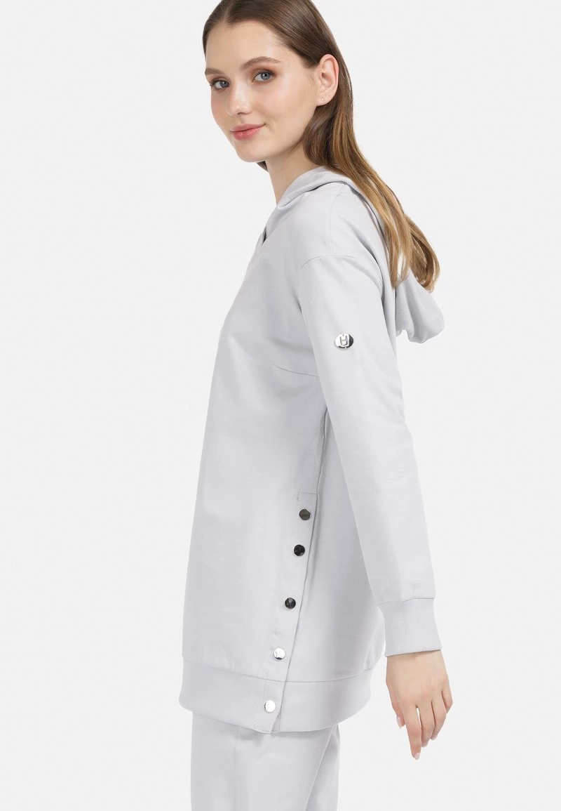 HELMIDGE LOCKEREN SCHNITT Sweat à Capuche Hellgrau Femme 6 HELMIDGE LOCKEREN SCHNITT Sweat à Capuche Hellgrau Femme – Image 4