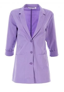 HELMIDGE MIT REVERSKRAGEN Manteau Court Lila Femme -HELMIDGE Soldes Boutique 53d2915917684df0848c80b4871035af