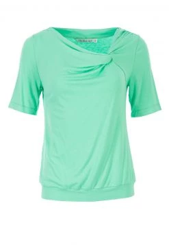 HELMIDGE KNOTEN AUSSCHNITT Blouse Hellgrun Femme -HELMIDGE Soldes Boutique 54c7ecf2409840db8a0d27bf5873a8db