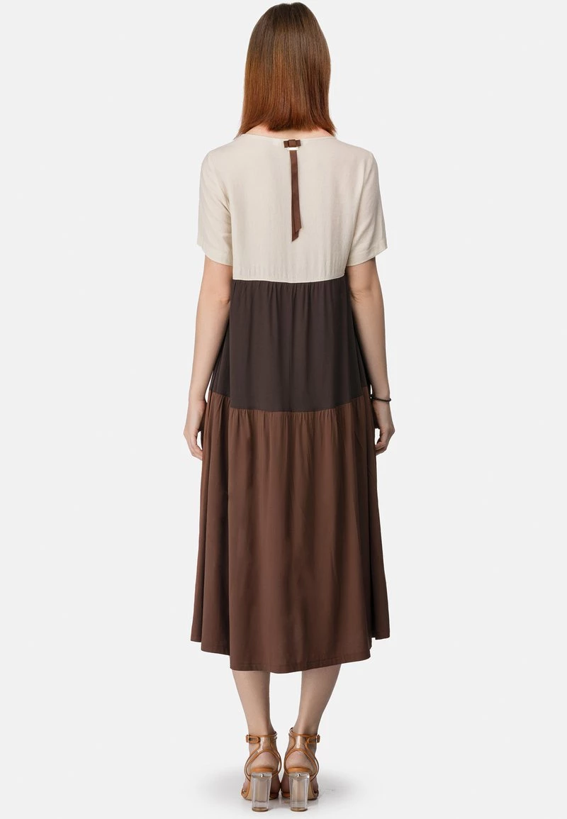 HELMIDGE Femme Robe Longue Braun 4 HELMIDGE Femme Robe Longue Braun – Image 2