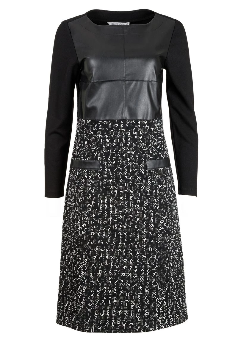 HELMIDGE Femme A LINIEN Robe De Jour Schwarz 8 HELMIDGE Femme A LINIEN Robe De Jour Schwarz – Image 6