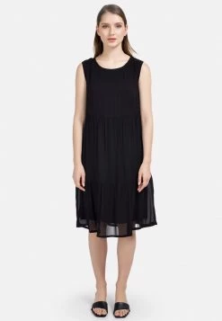 HELMIDGE Femme Robe De Jour Schwarz