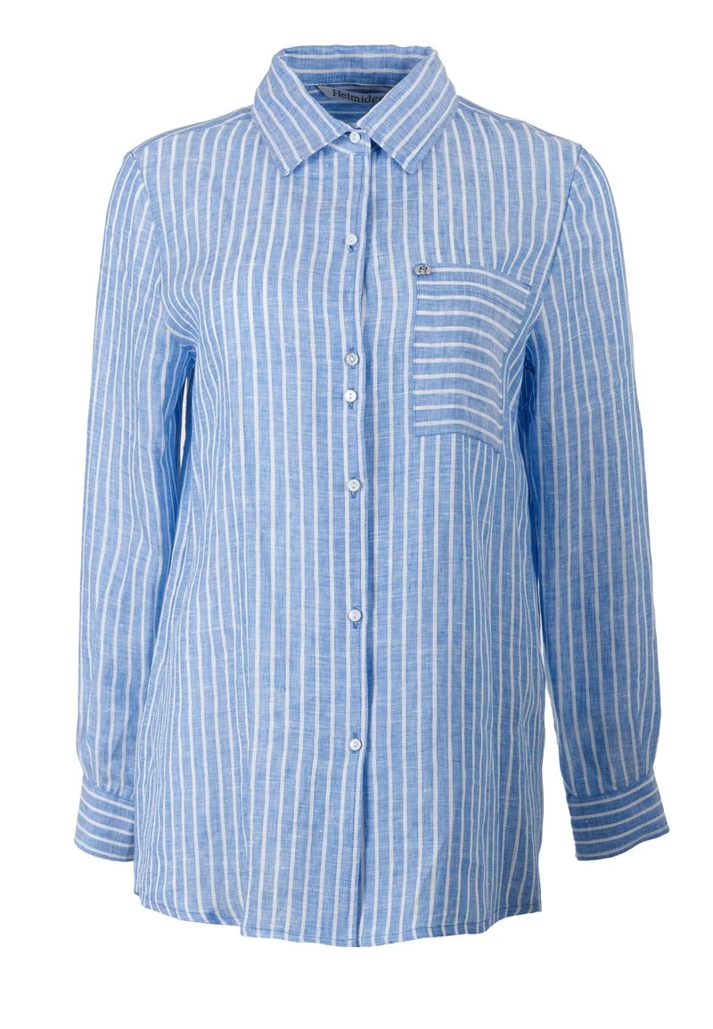 HELMIDGE Chemisier Weiss Hellblau Femme 8 HELMIDGE Chemisier Weiss Hellblau Femme – Image 6