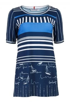 HELMIDGE Femme LONGBLUSE BLUSE T Shirt Imprimé Blau -HELMIDGE Soldes Boutique 5ff32849f2604b708edf2540c1d7d2bd