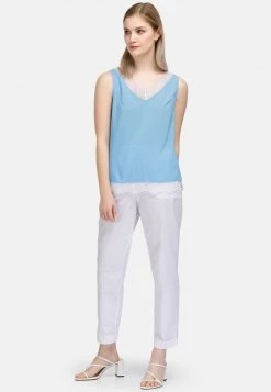 HELMIDGE Femme MIT V AUSSCHNITT Blouse Hellblau