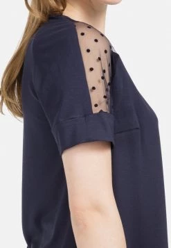 HELMIDGE KURZARMBLUSE BLUSE Blouse Blau Femme -HELMIDGE Soldes Boutique 61141f6c864d451d9656197eec108fb7