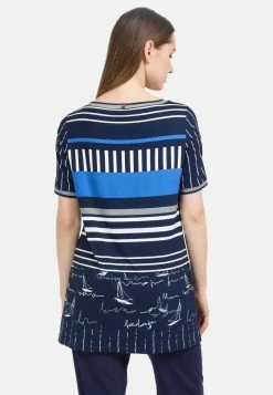 HELMIDGE Femme LONGBLUSE BLUSE T Shirt Imprimé Blau -HELMIDGE Soldes Boutique 6122f23d40a0479c8dc914c75aa6ceb1